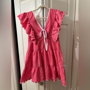 TCEC Pink Dress with White Trim